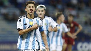 17-Year Old Claudio Echeverri vs Venezuela  1 Goal & 3 Assists  All Touches  Sudamericano U17