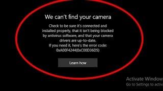 How to fix Webcam not working-Error code 0xA00F42460x887A0004 in windows 10