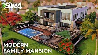 Modern Family Mansion ‍‍‍  noCC   The Sims 4 Oasis Springs  Stop Motion Build
