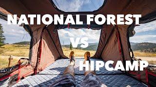NATIONAL FOREST vs HIPCAMP  Jeep Gladiator Camping