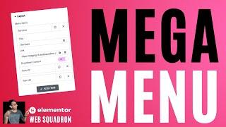 How to use the Mega Menu Widget Elementor Wordress Tutorial - Elementor Pro