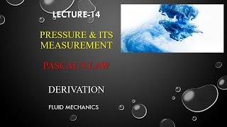 Pascals Law  Derivation  Pressure and Its Measurement  Fluid Mechanics  L14