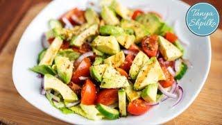 Простой Овощной Салат с Авокадо  Avocado Salad  Tanya Shpilko