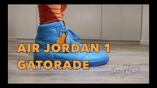 Air Jordan 1 Gatorade Blue Lagoon on Feet