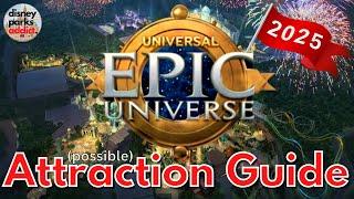 Universals Epic Universe ATTRACTION GUIDE - Universal Studios Orlando - Opening SUMMER 2025