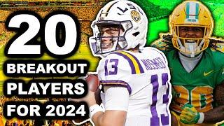 20 INSANE BREAKOUT Players for the 2024 College Football Season Know These Names