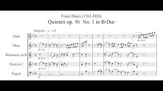 Franz Danzi - Wind Quintet op. 56 no. 1 with Score