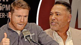 Canelo Youre a F***ING A****** - Oscar de la Hoya & Alvarez EXPLODE at final press conference.