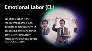 Emotional Labor in 1 minute by Dr. Ronald Wellman