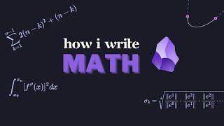How i write math in Obsidian