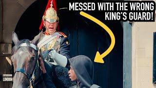 HE MESSED AROUND THEN THIS HAPPENS  Horse Guards Royal guard Kings Guard Horse London 2024