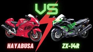 Hayabusa Vs ZX14R  Who is King of the Sportsbikes?