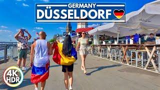 Düsseldorf Hot Summer Day in Germany 2024 - 4K HDR 60fps Walking Tour