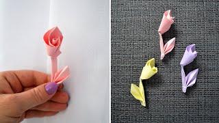 Paper Origami ROSE FLOWER  Tutorial DIY by ColorMania