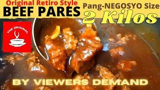 BEEF PARES  The Original Retiro Style  Pang NEGOSYO Portioning   Sagot sa Lahat ng Tanong