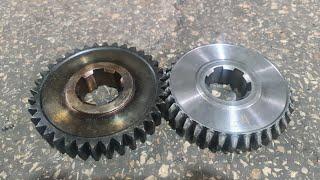 наладка зубофрезерного верстата 5е32. #gear #gearbox #gearbox