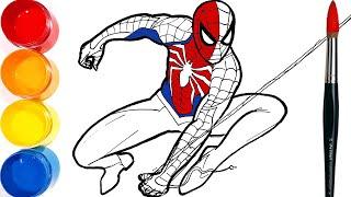 How to draw SPIDER-MAN Drawing and Coloring Pages  Tim Tim TV