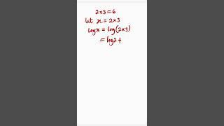 simplifying 2x3 using logarithm