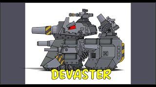 How To Draw Cartoon Tank The DEVASTER  HomeAnimations - Cartoons About Tanks