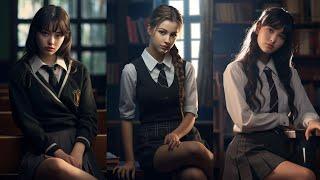 Ai Art Beautiful Schoolgirl Lookbook