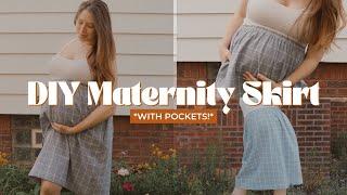 Maternity Skirt Easy DIY Elastic Waist + Pockets Y’all