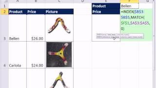 Excel Magic Trick 881 Lookup Picture with INDEX & MATCH functions instead of INDIRECT Function