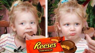British 2 Year-Old Tries Reeses Peanut Butter Cups for the First Time