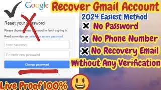 New  google account recovery How to recover gmail account without phone number and recovery email