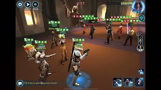 SWGOH TW Phoenix Hera Omicron vs Rebel Fighter Saw Gerrera Lead