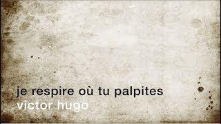 La minute de poésie  Je respire où tu palpites Victor Hugo