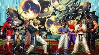 KOF Mugen Memorial  O-Shermie Whip Angel Mr-Big vs Chris Mary Takuma Ralf  4vs4 