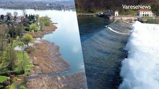 La grande piena di Lago Maggiore e Ticino vista dal drone in 4K