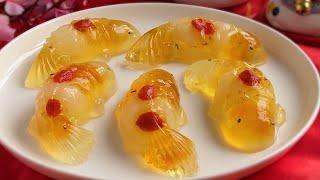 Osmanthus Longan Koi Fish Agar-agar Jelly  Chinese New Year Dessert  Agar-agar Recipes  桂花桂圆锦鲤鱼果冻