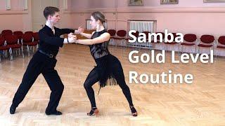 Samba Gold Level Choreography  Criss Cross Volta Stationary Samba Walk