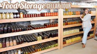 FOOD STORAGE CELLAR TOUR  PANTRY TOUR  CANNING RECIPES  MEAL PREP COOK WITH ME LARGE FAMILY MEALS