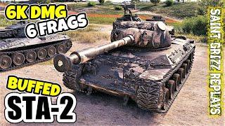 WoT STA-2 Gameplay  Buffed 6.2k Dmg  Medium Tank Review