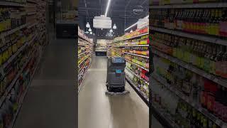 TN70 Robot Floor Scrubber at Supermarket Use - Cleaning Robot Singapore. #floorscrubber