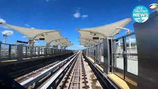 Timelapse Ride aboard the Honolulu Skyline rail car from Aloha Stadium to East Kapolei