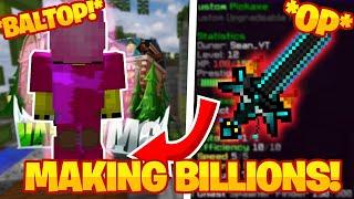 NEW MONEY MAKING METHOD MAKES US BILLIONS + OPENING CRATES   Minecraft Skyblock #1