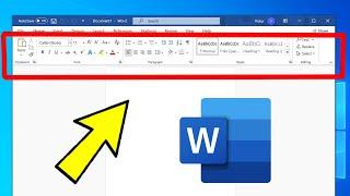 How to Hide or Show Ribbon Bar in Microsoft Word  show  hide Toolbar MS word  