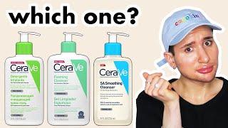 Which is the Best Cerave Cleanser for You? Foaming Cleanser SA Cleanser or Hydrating Cleanser?