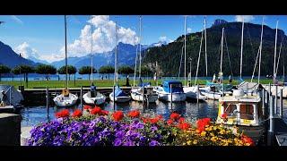 Schweiz Vierwaldstättersee Fronalpstock__ Швейцария Кантон Швиц Озеро Фирвальдштэтер