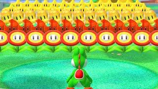 Can Yoshi collect 999 Power-Ups in Super Mario 3D World?