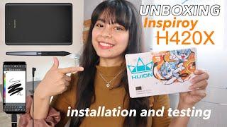 Unboxing Huion Inspiroy H420X Graphics Pen Tablet Android Compatible ︎  emmy lou