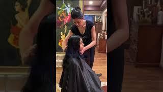 Sushmita Sen gave haircut ‍️ to her daughter Alisah Sushmita family new pics #sushmitasen#celeb