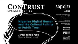 Nigerian Digital Humor and the Cultural Politics of Public Trust
