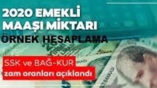 2020 EMEKLİ İLK ALTI AYLIK ZAM ORANLARI