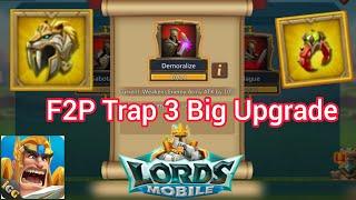 F2P Rally Trap 3-Huge Upgrade  Road to Full Gold Gears  #lordsmobile #rallytrap #gear