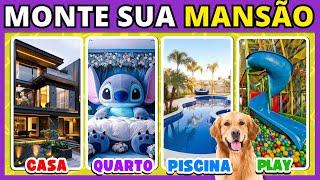 ️ MONTE SUA MANSÃO DOS SONHOS  Jogo das Escolhas  #buuquiz #quiz #montesuacasa