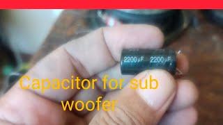 Capacitor for woofer speaker see the result#youtube #speakercapacitor